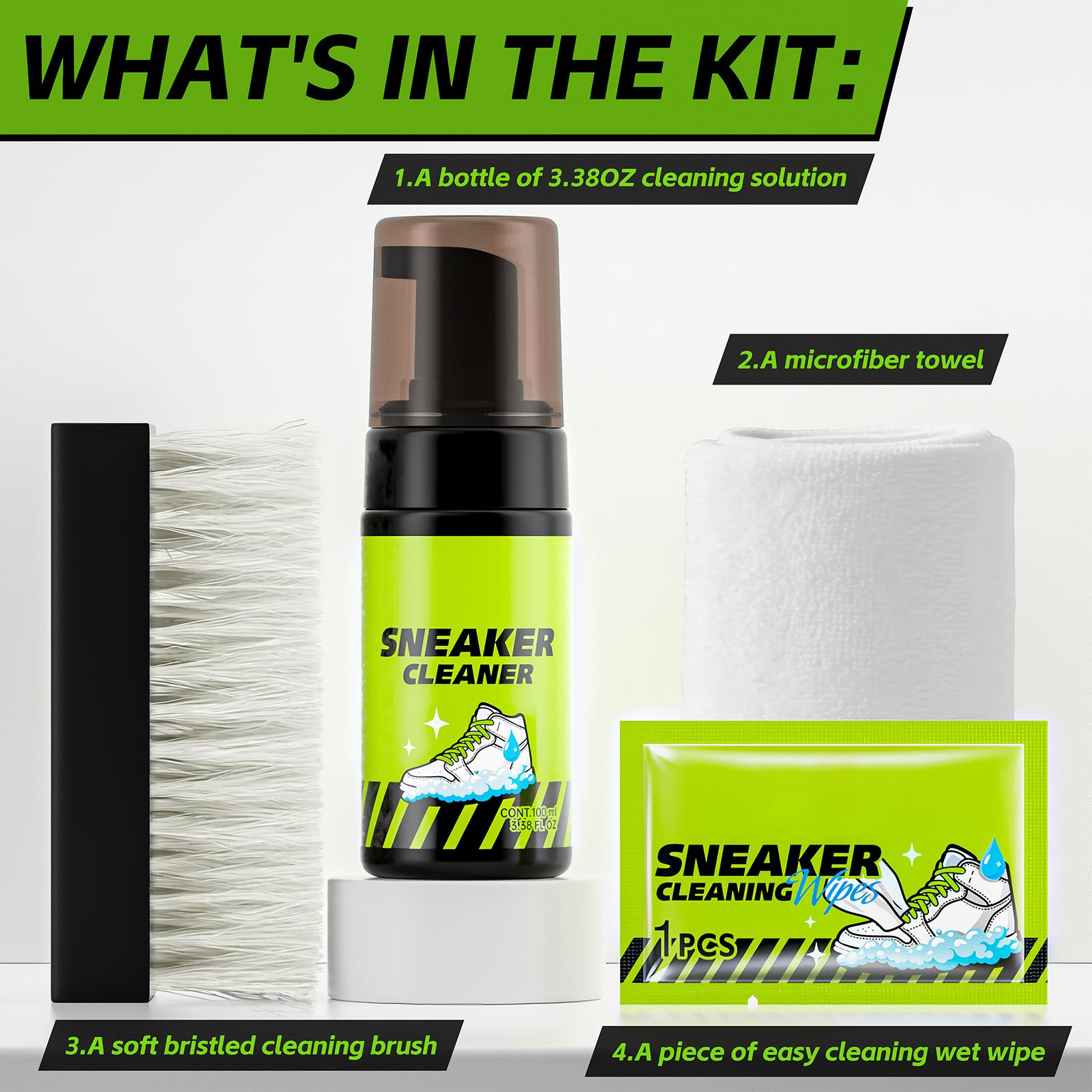 Sneaker Care For Canvas Fabrics - Sneaker-Reiniger, 4 Stück, 100 ml, Schaum,