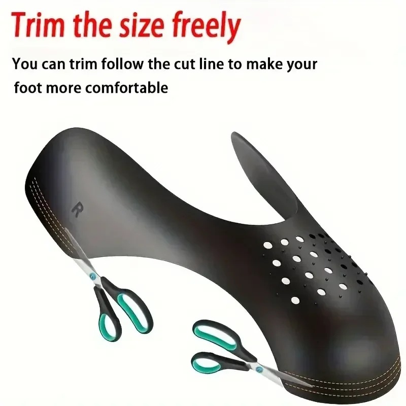 Crease Protector Toe - 4 Stück Anti-Knitter-Schuhprotektoren für Sneaker, Zehenkappen,