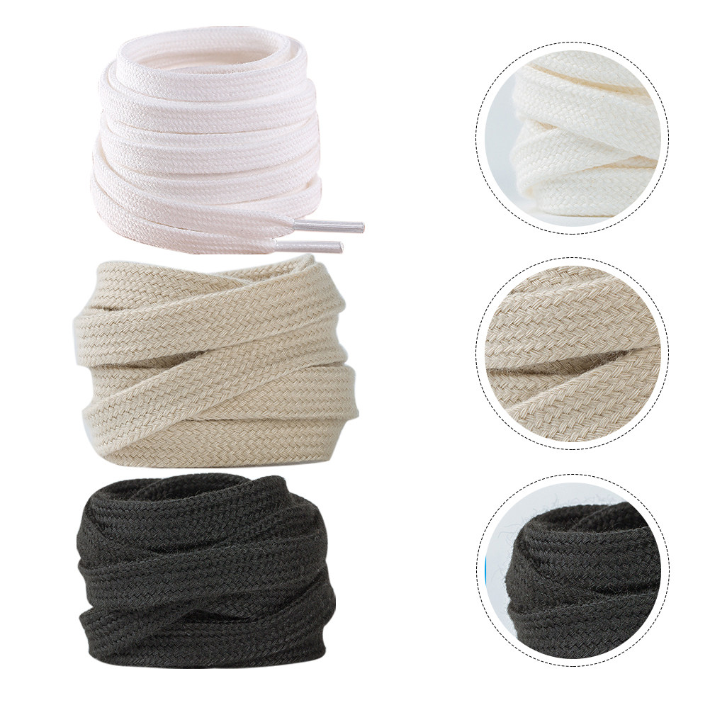 3 Paar Schnürsenkel in Uni-Far – Lace Replacement Flat Bewertung und Preis